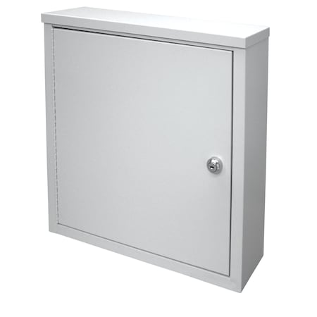 OMNIMED Sgl Door Wall Storage Cabinet With Key Lock (16.75"HX16"WX4"D) Light G 291610-LG